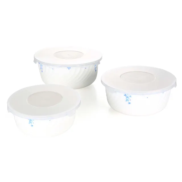 Chefline Noodle Bowl Set with Lid, 3 Pcs, 5 inch, W3X
