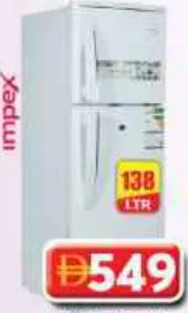 Impex Double Door Refrigerator IRF138