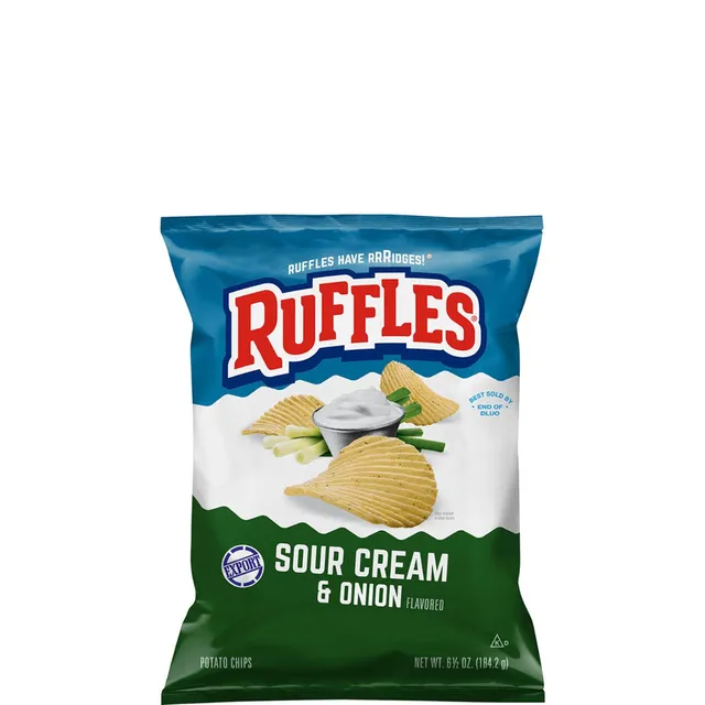 Fritolay Ruffles Sour Cream & Onion Potato Chips