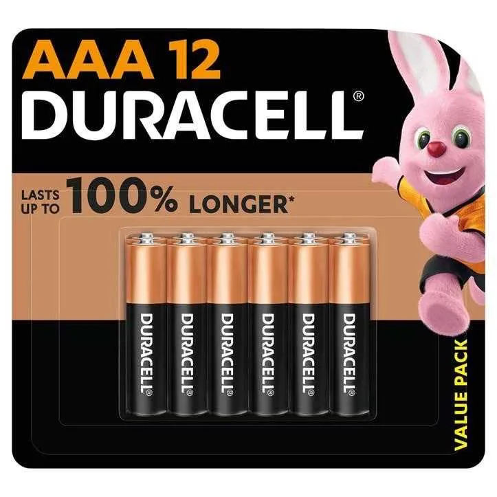 Duracell بطاريات AAA عبوة اقتصادية 12 pcs