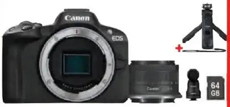Canon EOS R50 BK + عدسة RF 18-45 IS STM - طقم Creator