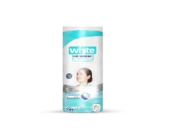 White 80 Round Cotton Pads
