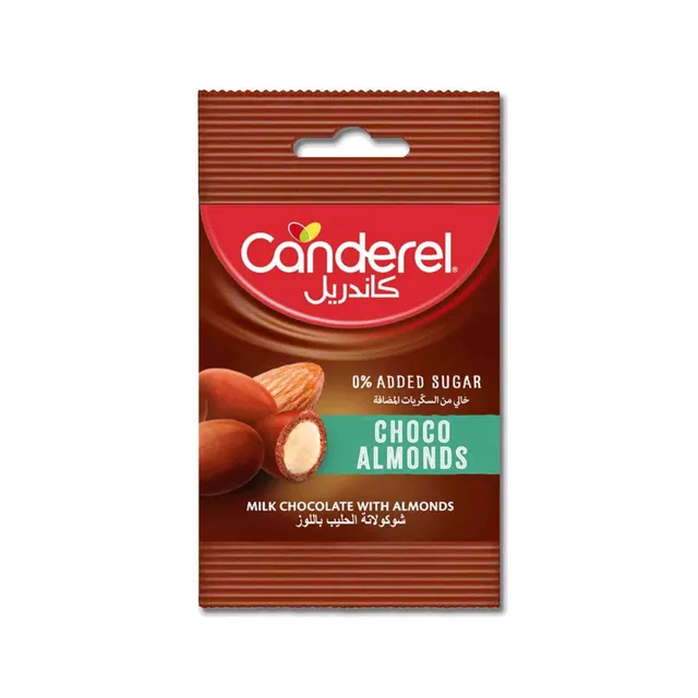 Canderel No Added Sugar Choco Almonds Milk Chocolate Bar