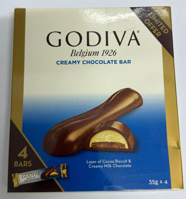Godiva Creamy Chocolate Bar 35Gmx4Pcs