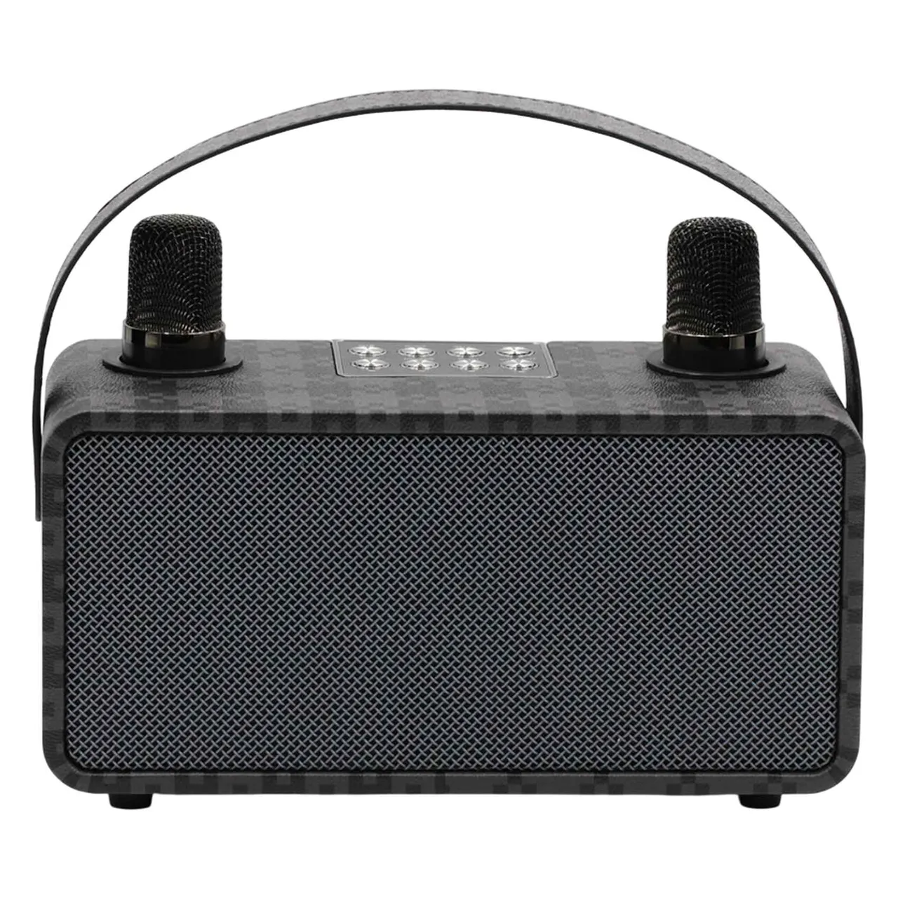 Magic Sing مكبر صوت كاريوكي بلوتوث محمول Magic Star PulZ Mini WJ-A810 مع 2 ميكروفون لاسلكي، أسود