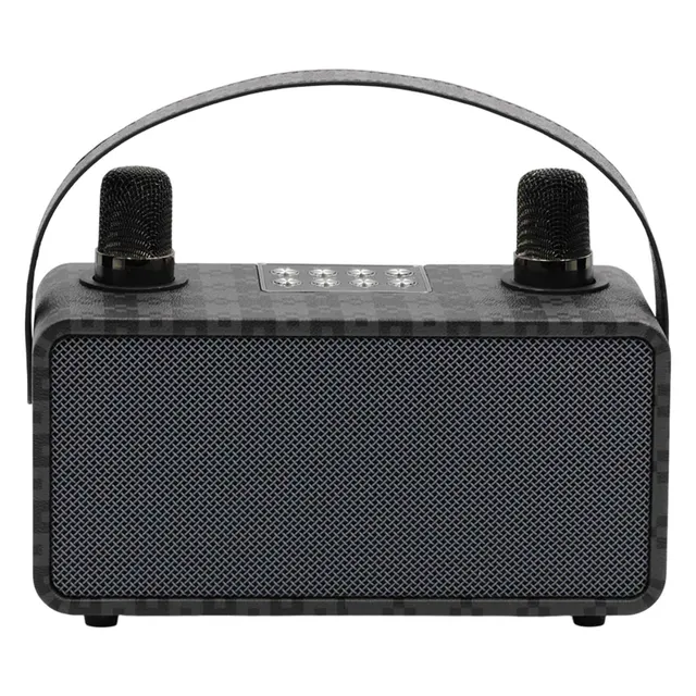 Magic Sing Magic Star PulZ Mini Karaoke Portable Bluetooth Speaker WJ-A810, 2 Wireless Microphones, Black