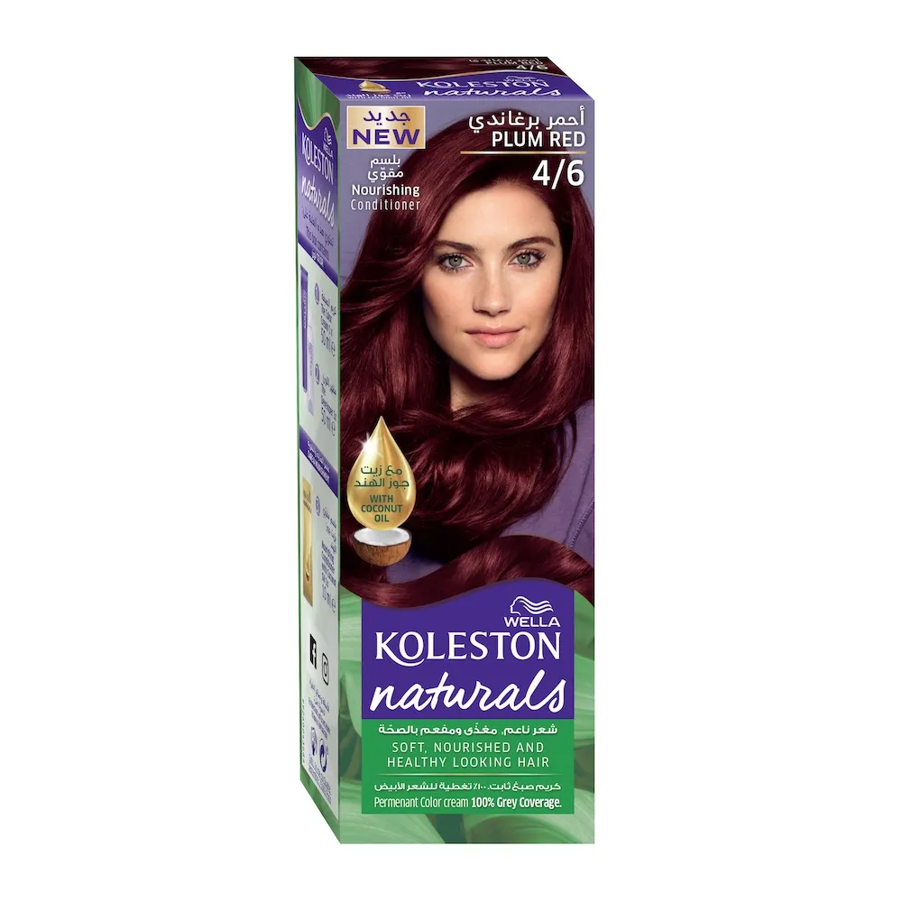 Wella صبغة شعر ويلا كولستون ناتشورالز 4/6 أحمر برقوقي