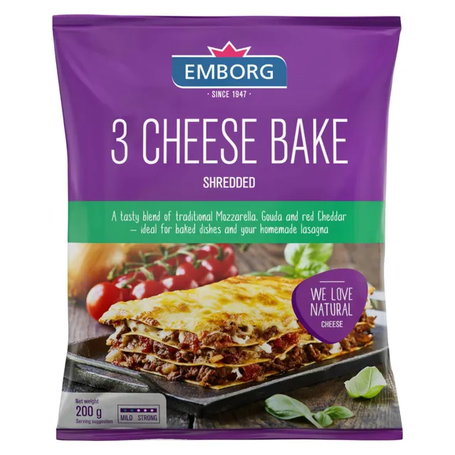 Emborg 3 Cheese Bake Shredded Cheese