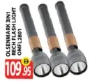 Olsenmark 3In1 Rech Flashlight OMFL2800