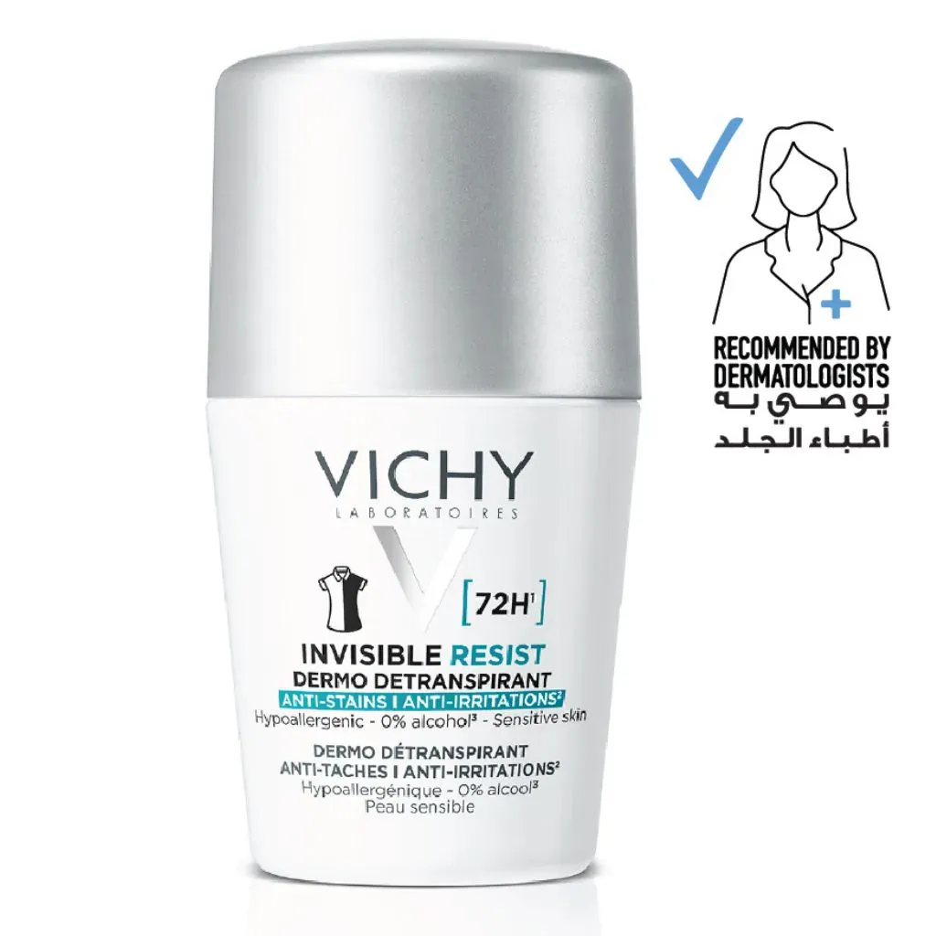 vichy مزيل عرق للنساء بمقاومة غير مرئية لمدة 72 ساعة