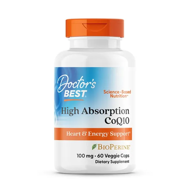 doctor's best High Absorption COQ10 with Bioperine - 100mg - 60 Capsules
