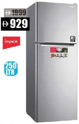 Impex ثلاجة ببابين بدون ثلج