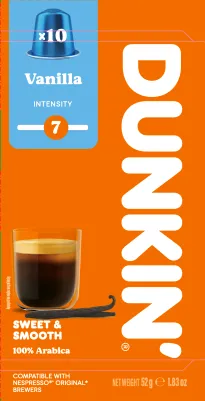 Dunkin Vanilla Coffee Capsules - 10 Caps