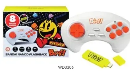 AtGames Bandai Namco Flashback Blast Console With 8 Built-In Games WD3306
