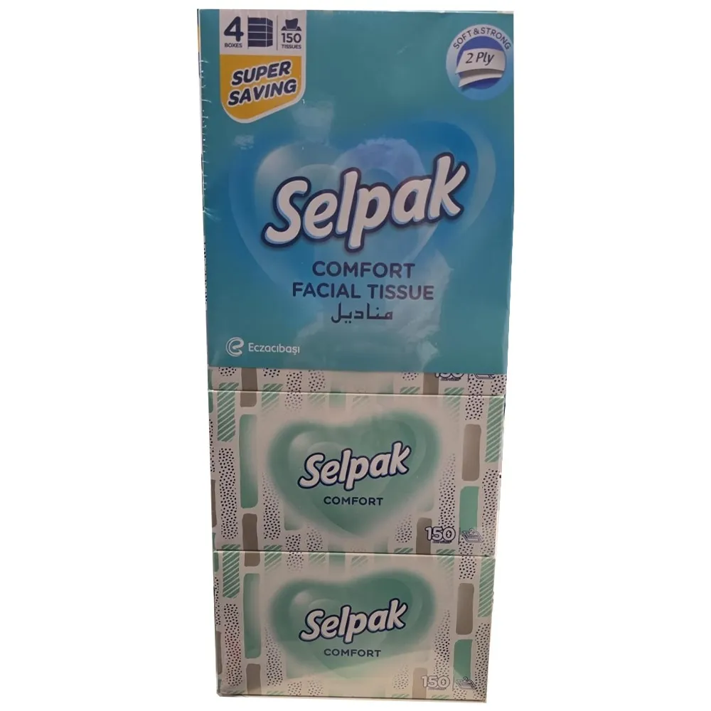 Selpak مناديل وجه - 4x150's