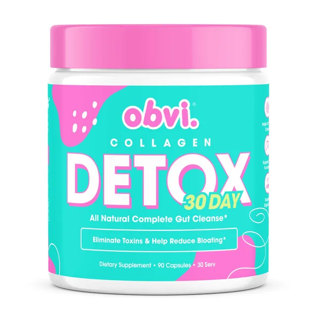 Obvi Detox Colon Cleanse SupplementPromotes Digestive and Gut Health, Bloating Relief, Helps Remove ToxinsImmune Support with Milk Thistle, Psyllium Husk, Senna Leaf 90 Capsules 30 Servings