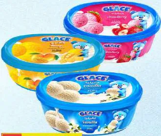 Glace آيس كريم بالفانيليا / الفراولة / المانجو