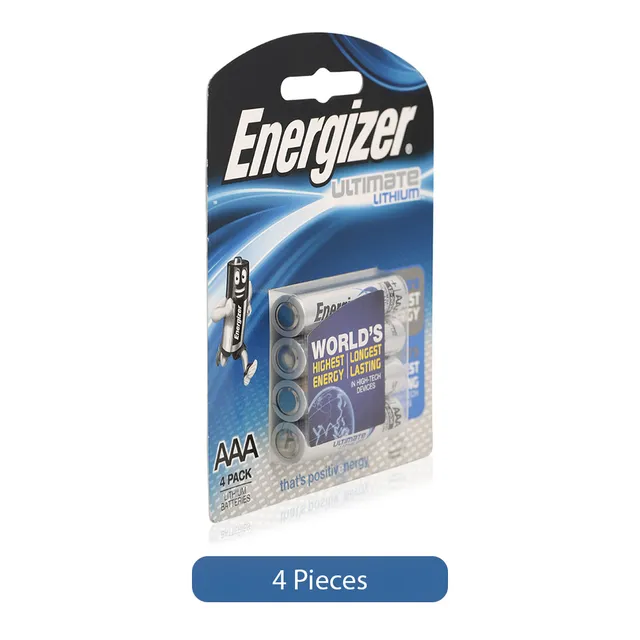 Energizer Ultramate AAA Lithium Batteries - 4 Pieces