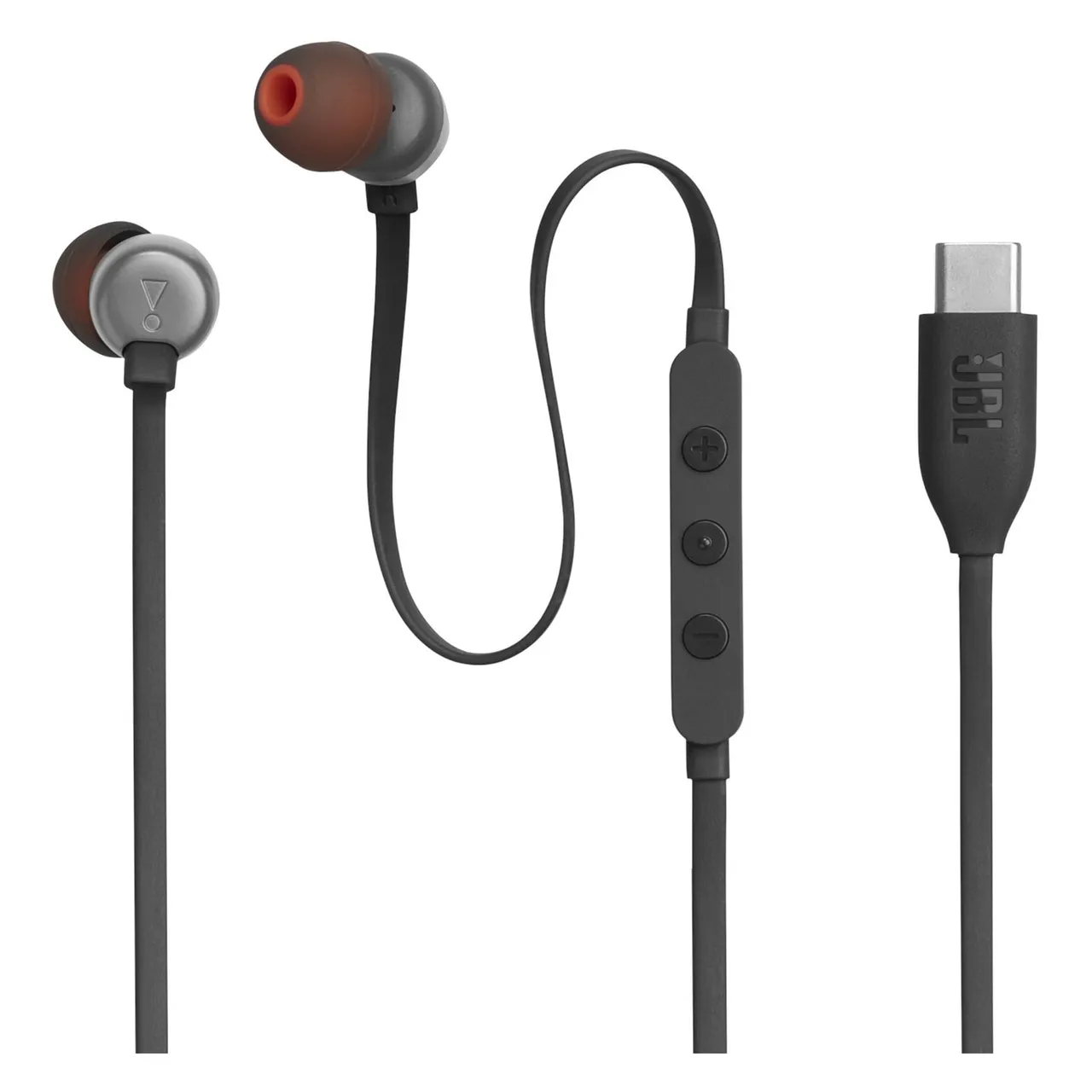 JBL سماعات أذن سلكية داخل الأذن Tune 310C مع كابل USB-C وميكروفون أسود