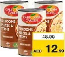 California Garden Mushroom Pieces & Stems