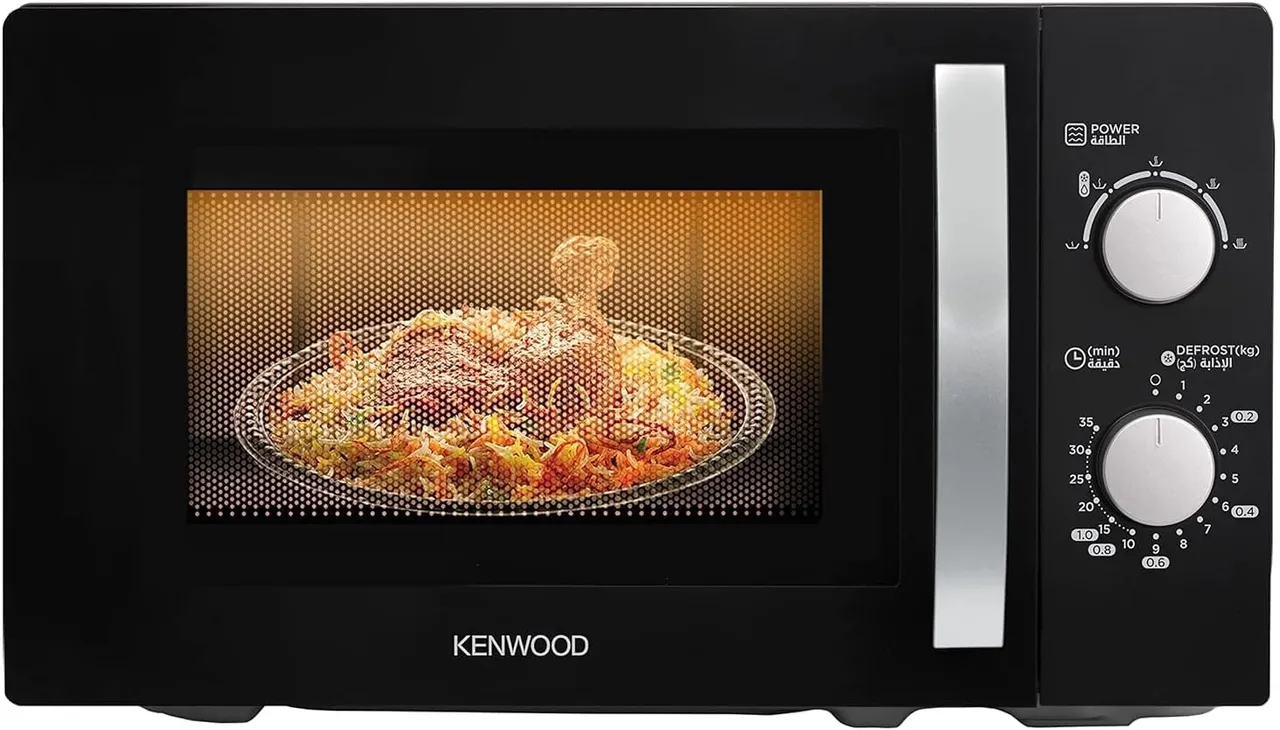 Kenwood فرن ميكروويف بـ 5 مستويات طاقة، وظيفة إذابة، مؤقت 35 دقيقة 700W Mwm20.000Bk أسود