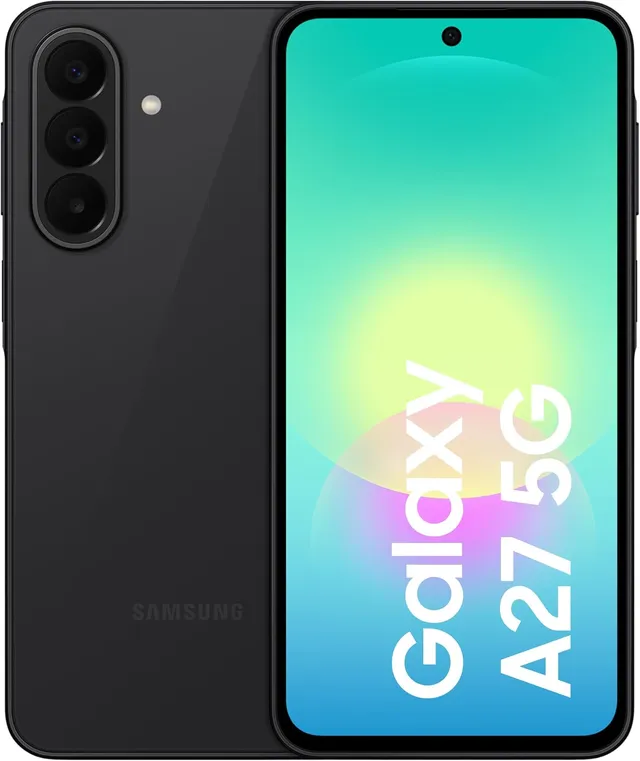 Samsung Galaxy A27 5G, 6GB RAM 128GB Storage, 50MP + 5MP+2MP Triple Camera, Snapdragon 6 Gen 3, 6.7" FHD+ Super AMOLED 120Hz Display, 5000mAh Battery, Black