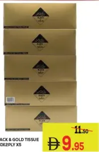 Black & Gold Tissue 2 Ply