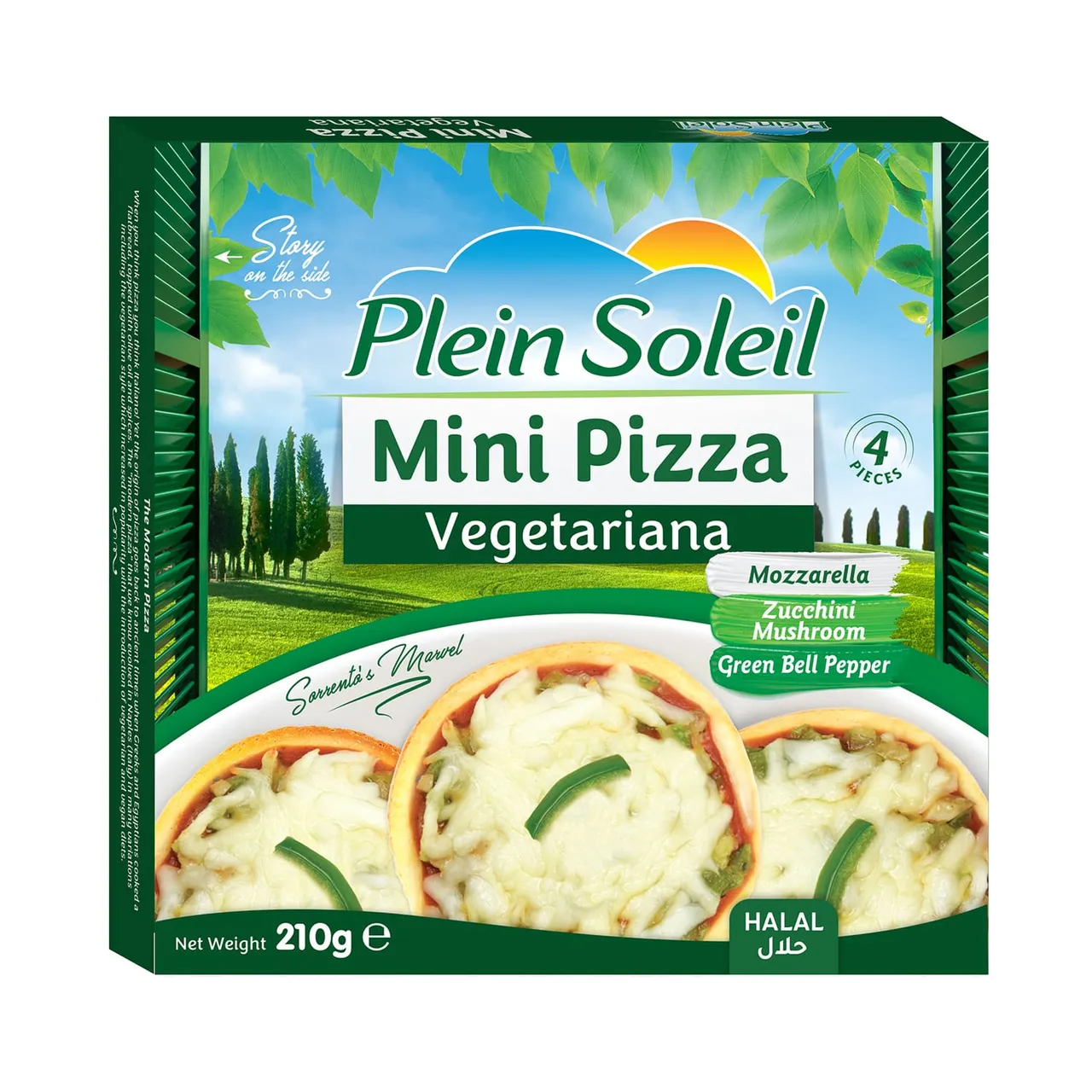Plein Soleil بيتزا صغيرة بالخضار 4 pcs