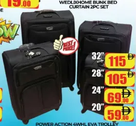 Power Action ترولي EVA بـ4 عجلات