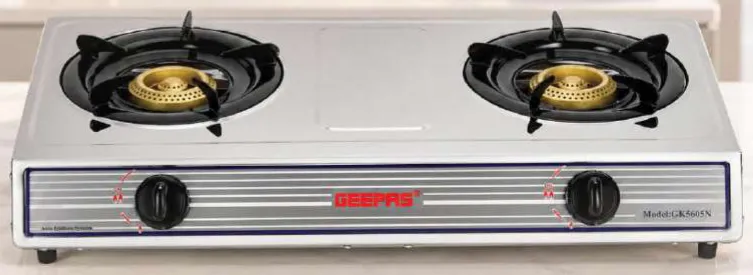 Geepas موقد غاز من الستانلس ستيل