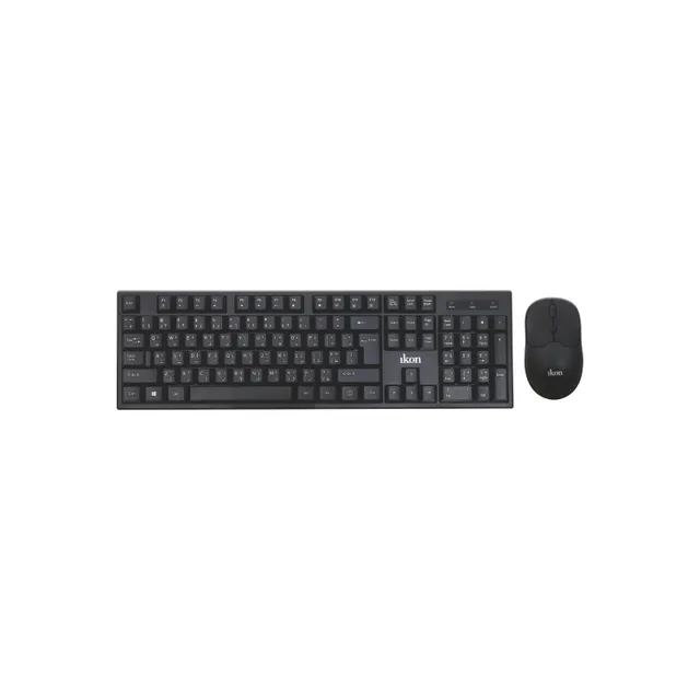 Ikon Wireless Keyboard With Mouse Set, Black, IK-MK840