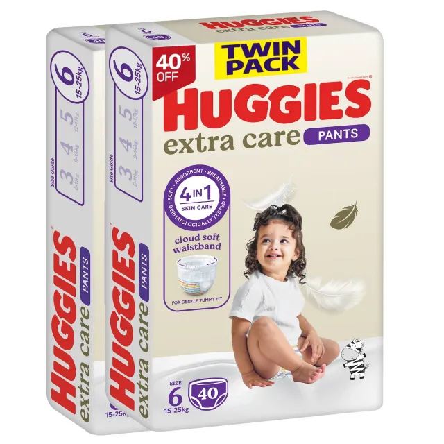 Huggies Pant Size 6 (15- ) - 2 x 40's