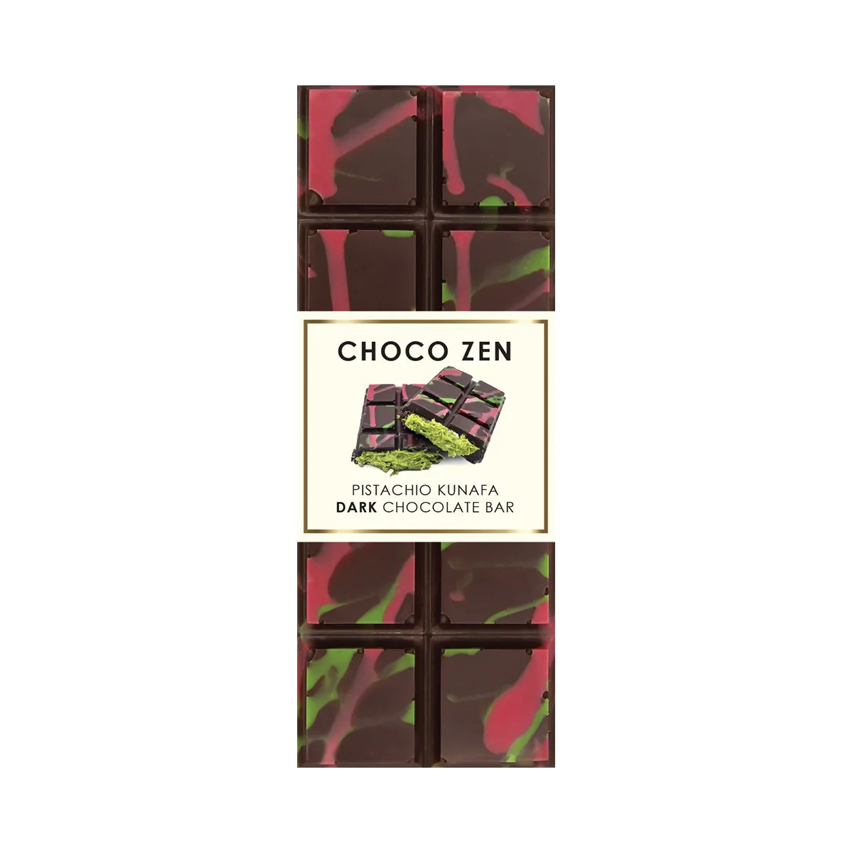 Choco Zen شوكولاتة دبي الداكنة بالفستق والكنافة