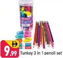 Tunkoy 3 in 1 pencil set