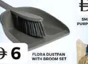 Flora Dustpan With Broom Set