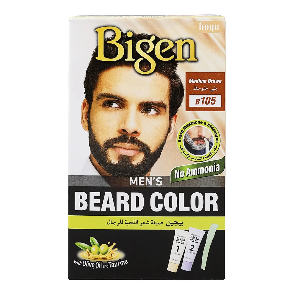 Bigen صبغة لحية للرجال بني متوسط B105 - 20 + 20 +