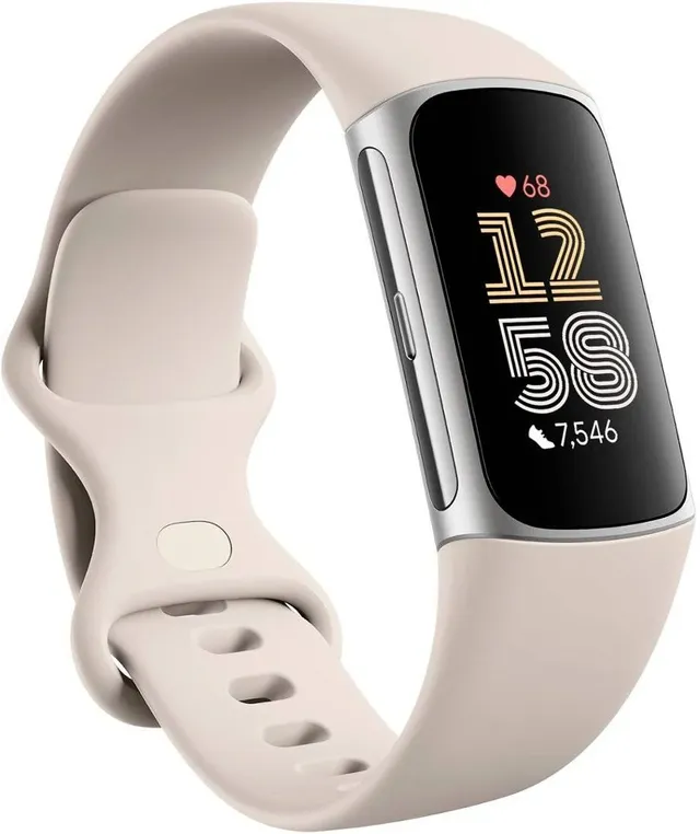 fitbit Charge 6 Advanced Fitness & Health Tracker with Built-In GPS Smartwatch - Porcelain (International Version)