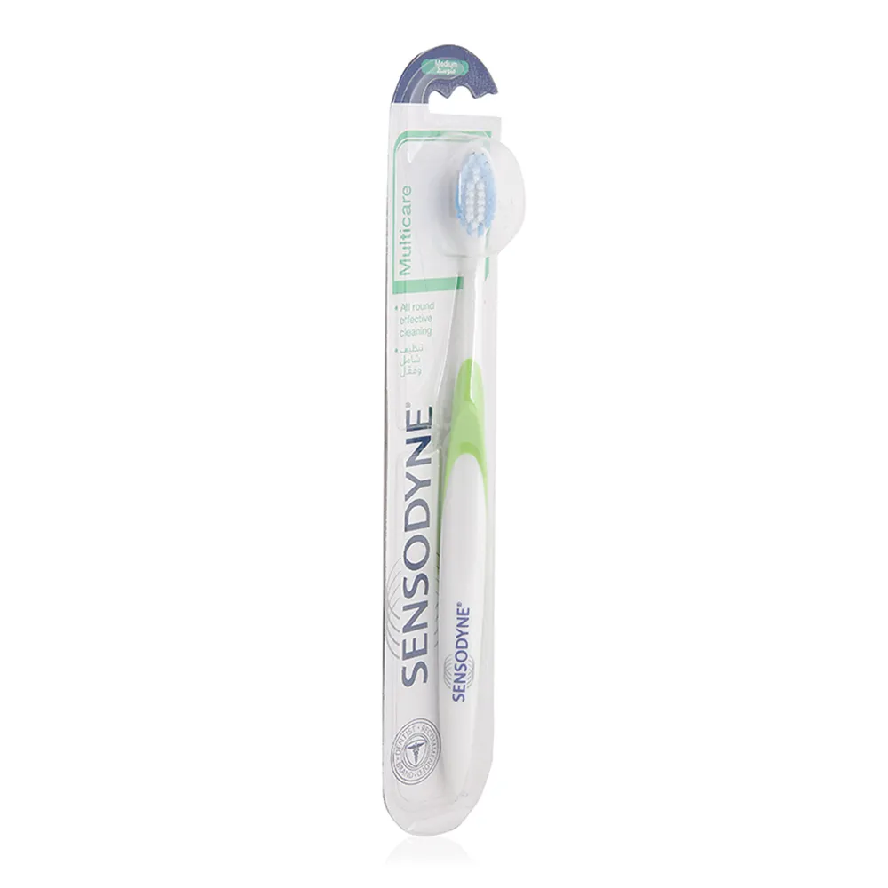 Sensodyne فرشاة أسنان متعددة العناية للتنظيف الفعال - أخضر فاتح