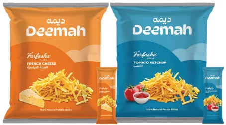 Deemah أصابع بطاطس بنكهة الجبنة الفرنسية / الكاتشب