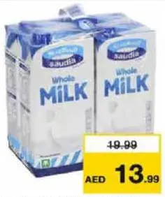 Saudia UHT Whole Milk