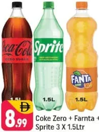 Coke Zero + Fanta + Sprite