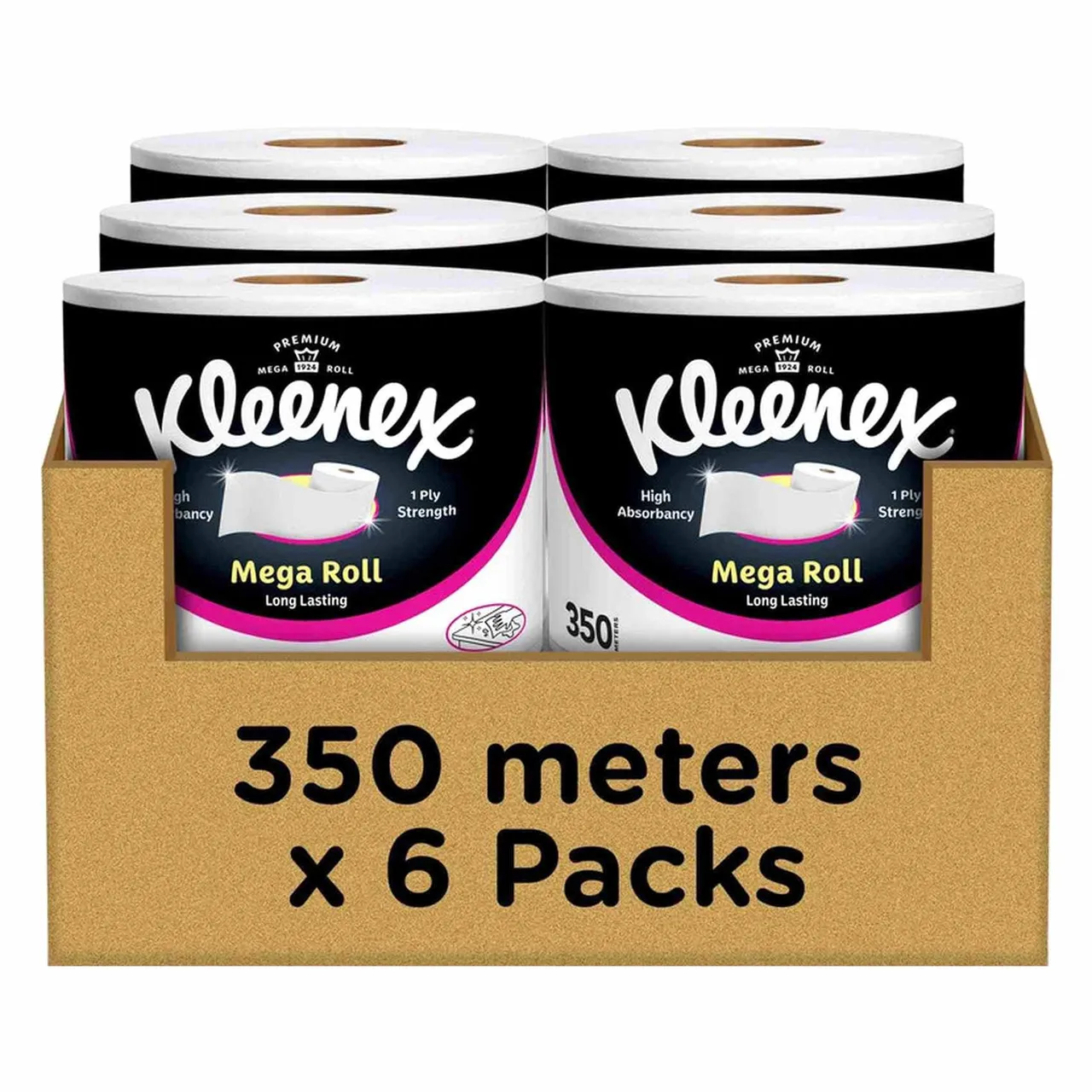 Belvita مناشف مطبخ Kleenex ميغا، 350m، 6 رولات