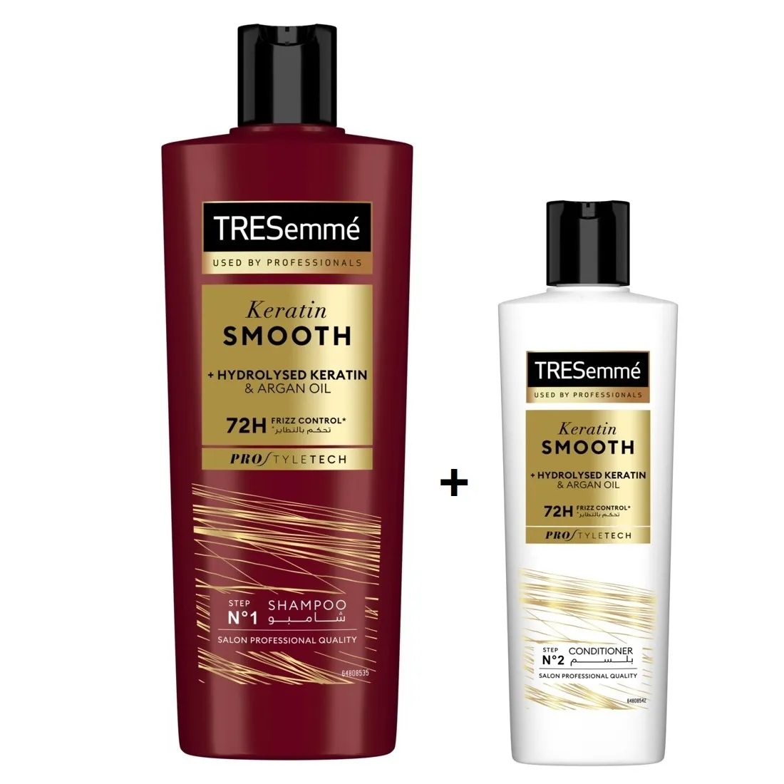 Tresemme شامبو كيراتين ناعم ومفرود + بلسم