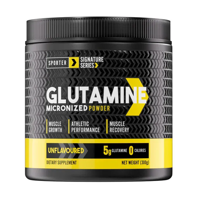 sporter Signature Series Glutamine Micronized Powder - Unflavoured - 300 Grams
