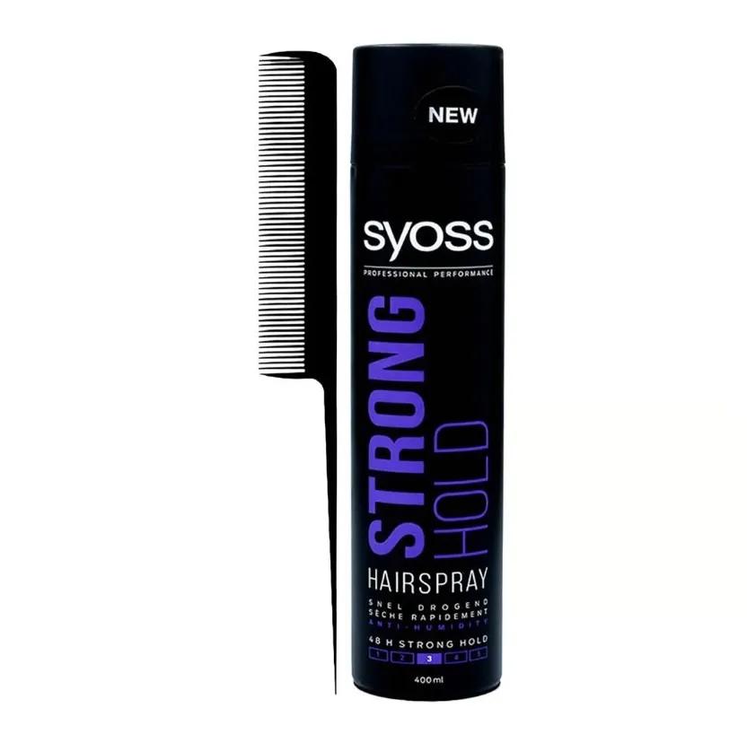 Syoss سبراي شعر تثبيت قوي + مشط