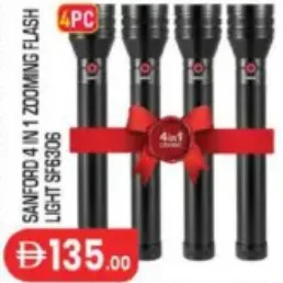 Sanford 4 in 1 Zooming Flash Light SF5306