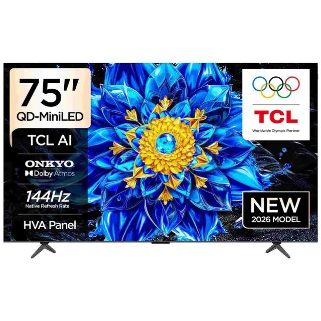 TCL 75-Inch 4K Ultra HD QLED Google Smart TV, P8L, Black