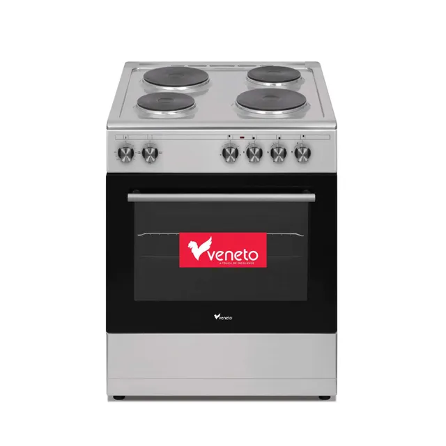 Veneto 60x60cm 4 Burner Hot Plate Gas Cooker VE66 Silver