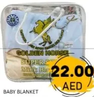 Golden Horse Baby Blanket
