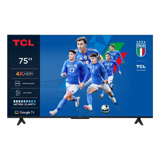 TCL 75-Inch P6K LED 4K UHD HDR Smart TV Google TV, 60Hz, HDR 10, AiPQ Processor, Dolby Audio, MEMC, HDMI 2.1, Bluetooth 5.2, WiFi 5, Bezel-less Design, (75P6K - 2025 Model)